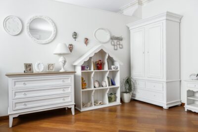 interior of modern light bedroom 