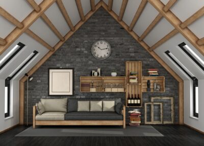 Living room in the mansard