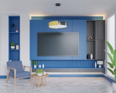 TV Room Classic Blue wall